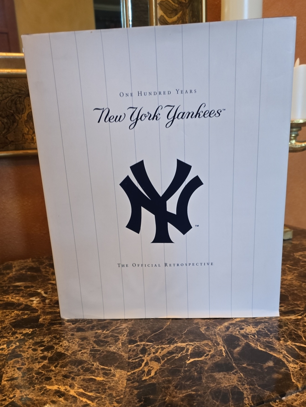 New York Yankee's One Hundred Years Retrospective Hardcover - White & Navy